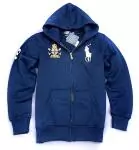 hoodie ralph lauren polo veste mode hiver zip royale blue,sweat a  capuche big pony